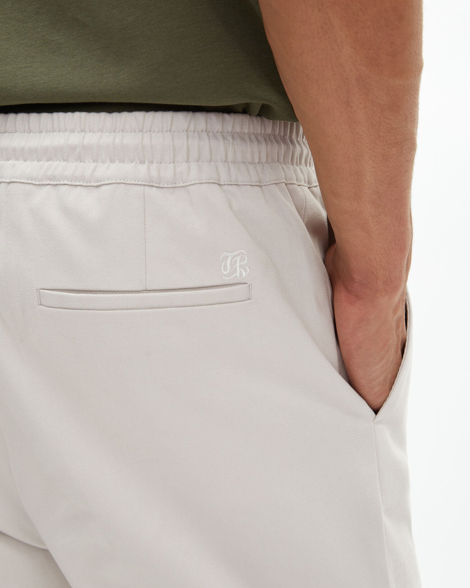 Grey straight-leg pants, LIGHT GREY, hi-res image number null
