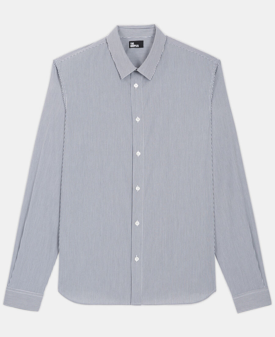 striped shirt with classic collar