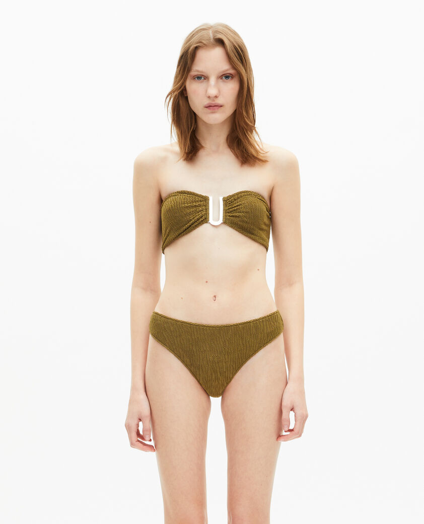 The Kooples FEMME KAKI haut de maillot de bain the kooples x luz bandeau kaki