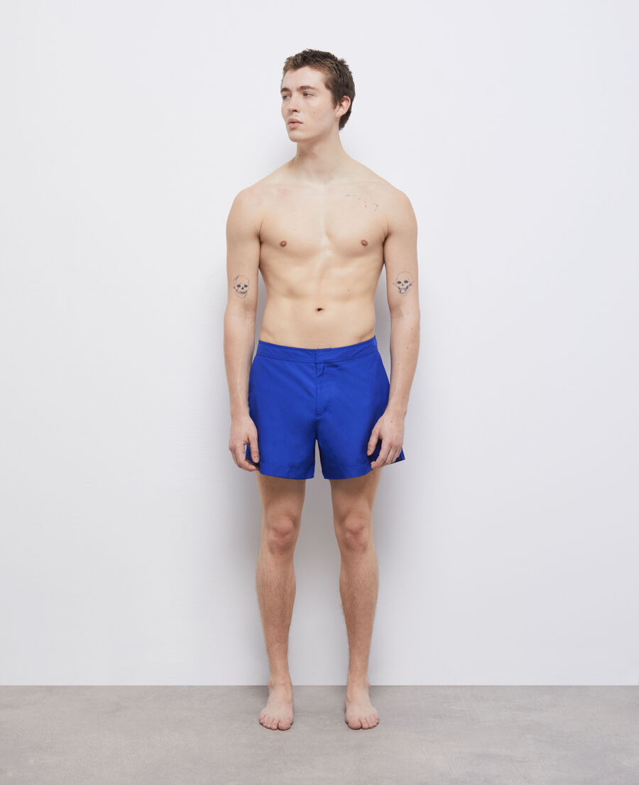 blaue badeshorts mit logo