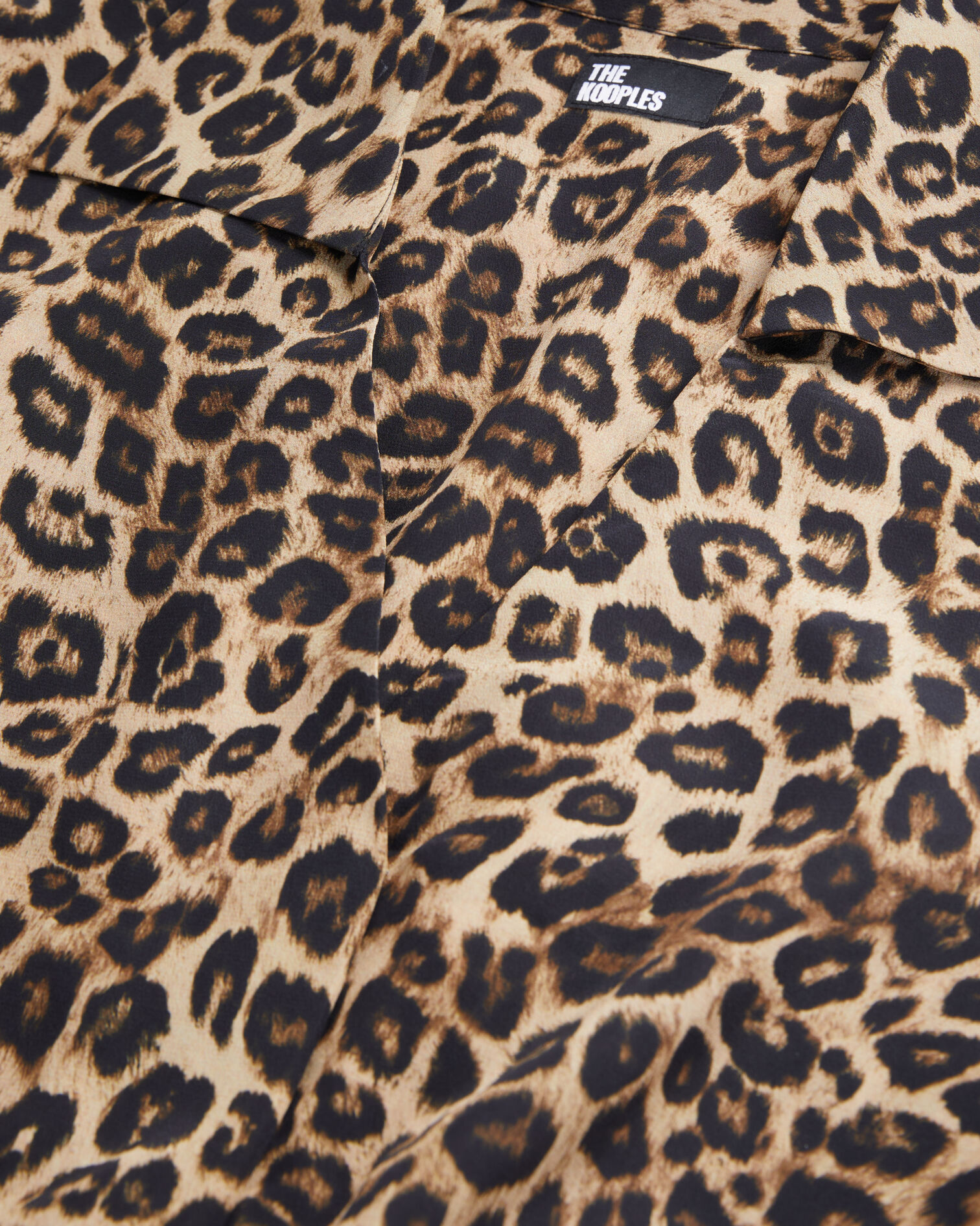 Robe mi-longue imprimée en soie, LEOPARD, hi-res image number null