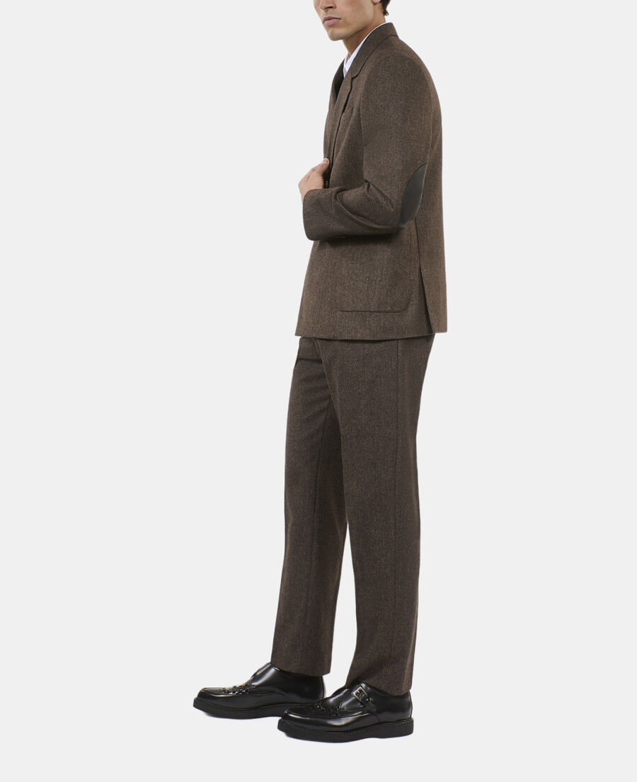 The Kooples HOMME BROWN veste de costume marron en laine