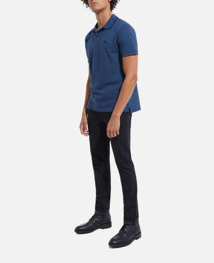 navy blue classic polo