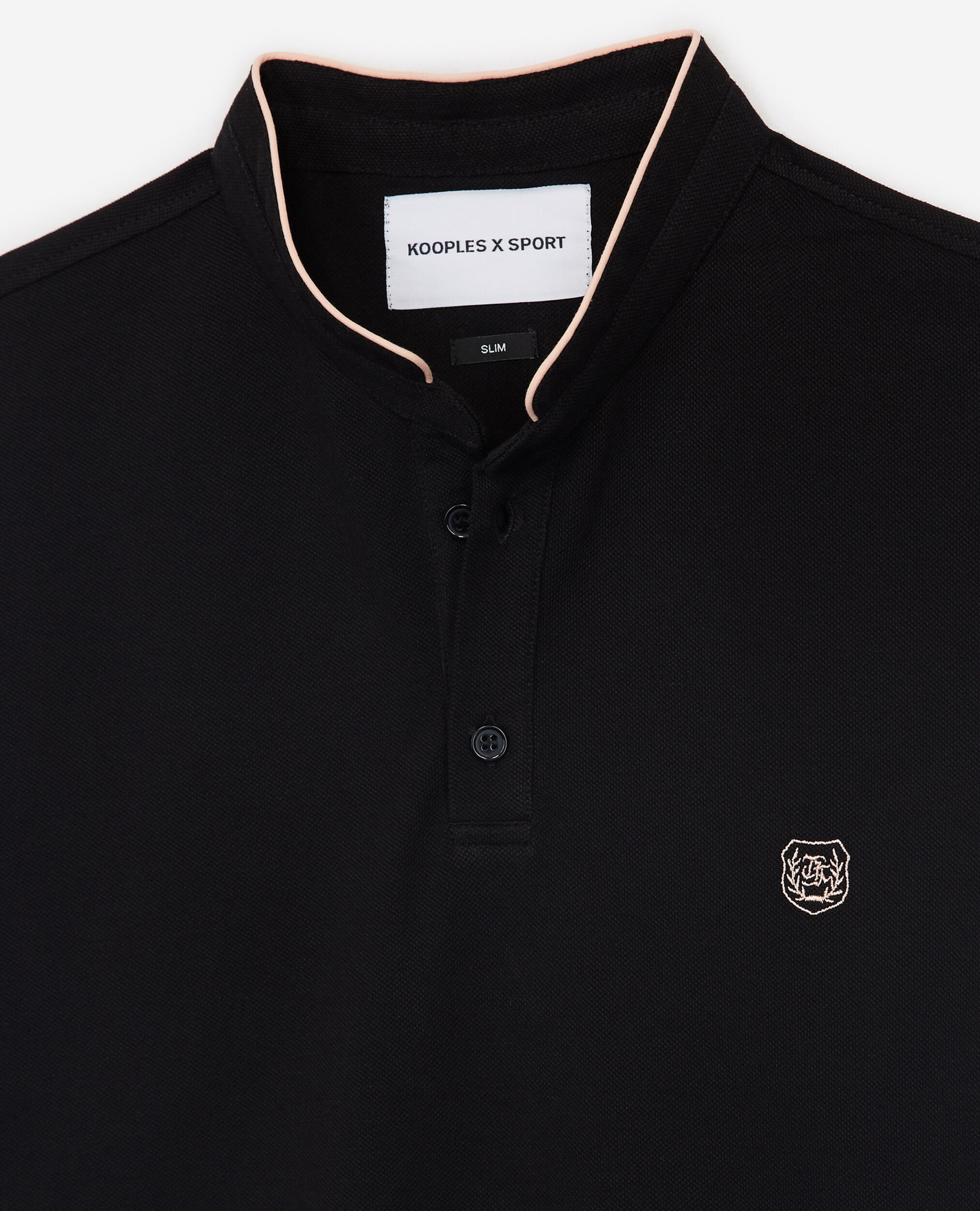 Black polo shirt