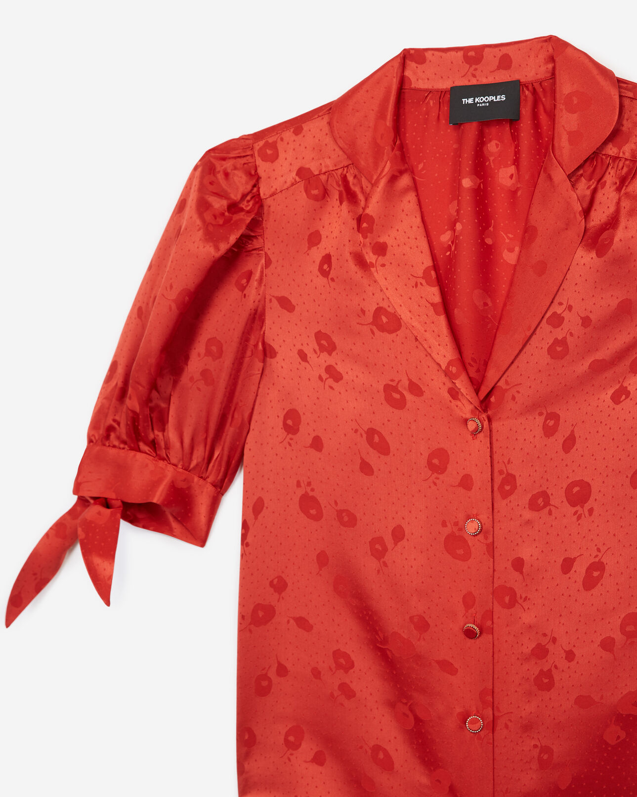 The Kooples DAMEN ROUILLE elegantes hemd mit kurzen ärmeln in orange