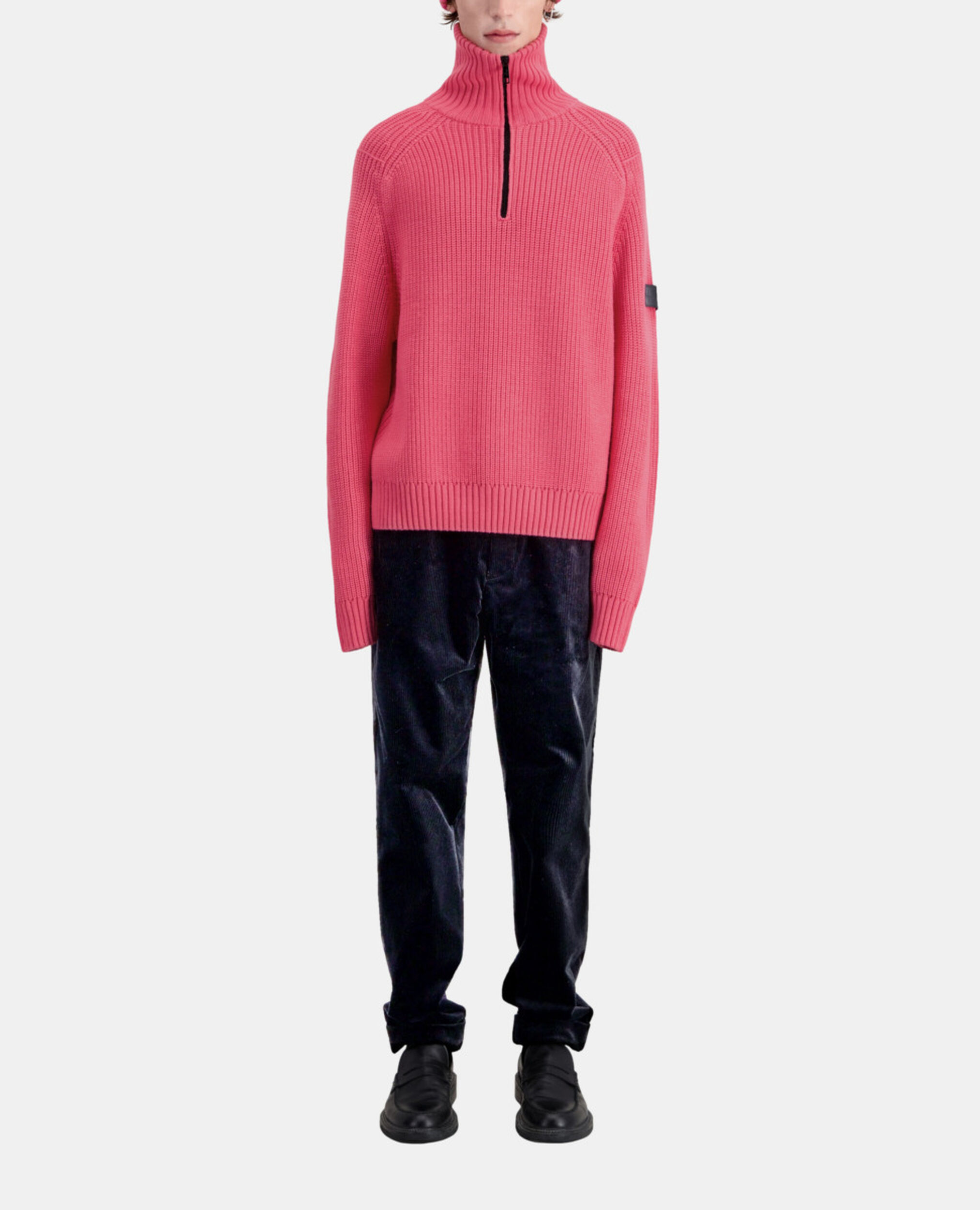 Pink wool sweater, OLD PINK, hi-res image number null