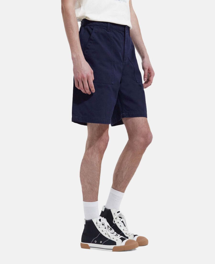 short marine coton long quatre poches
