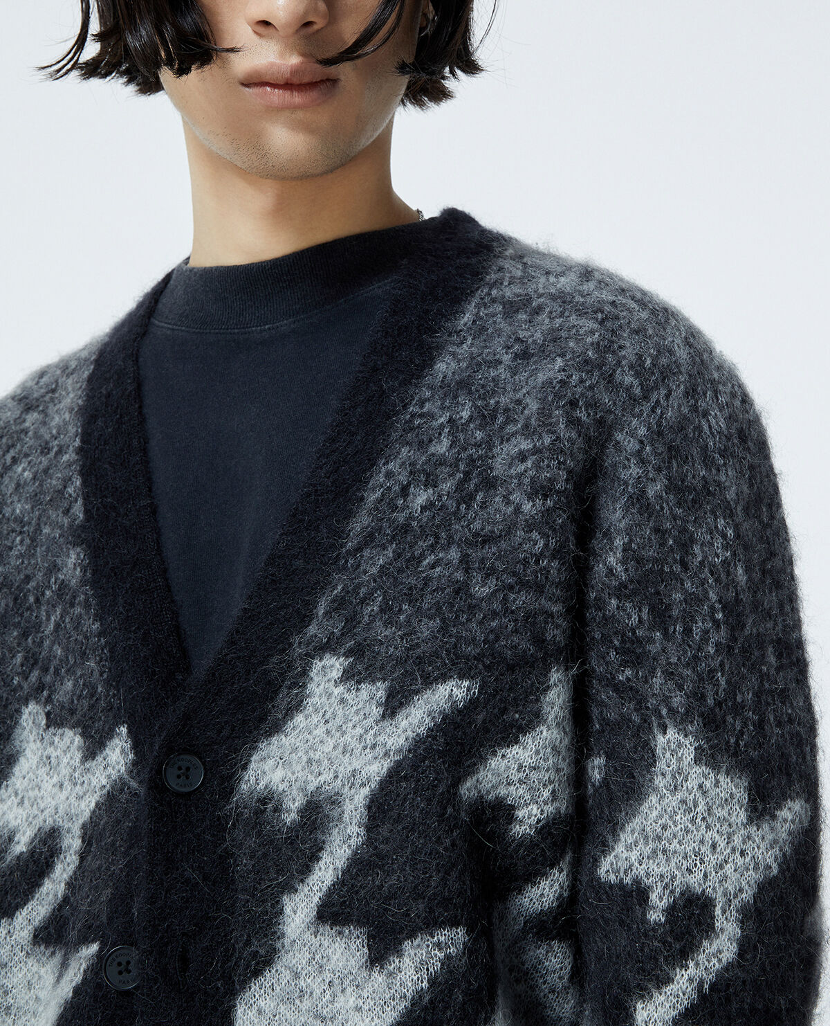 Mohair black cardigan 2025
