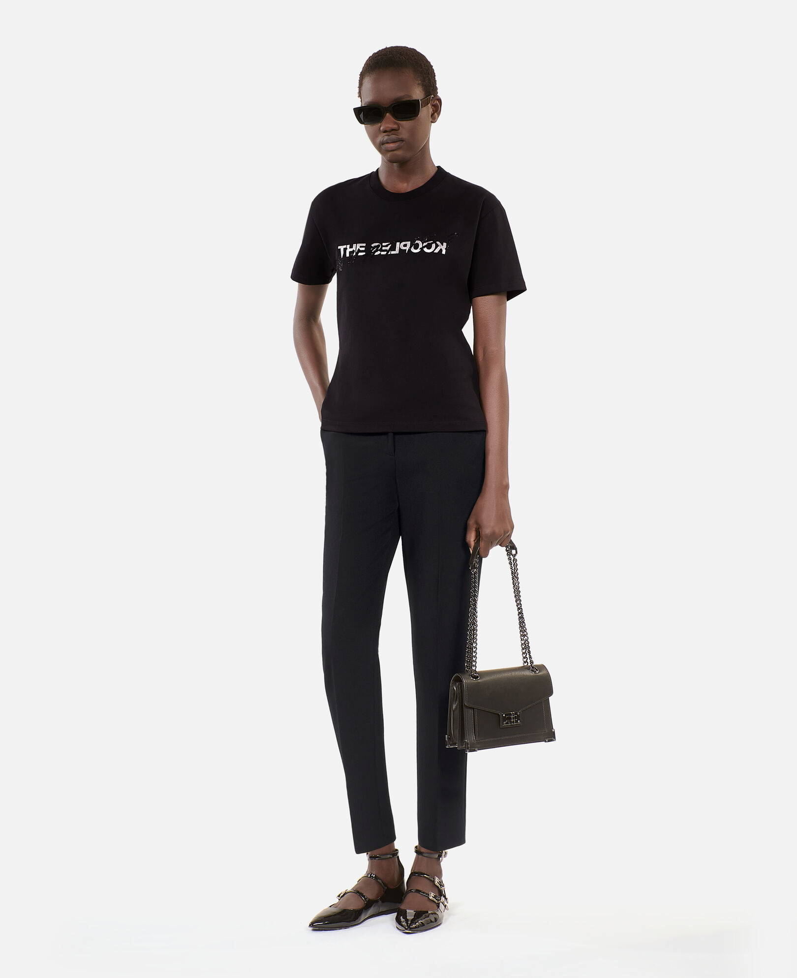 The Kooples MUJER BLACK camiseta mujer what is negra estrás