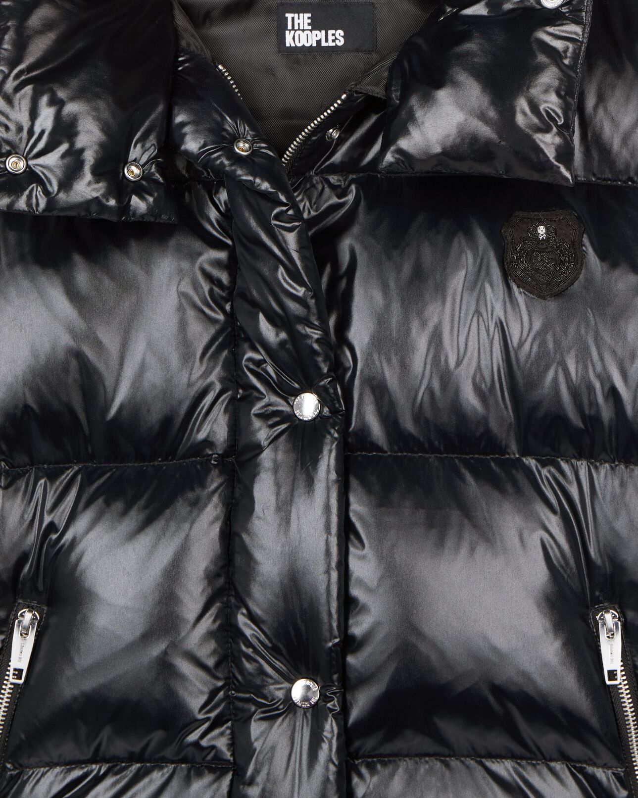 The Kooples F BLACK black down jacket with detachable sleeves