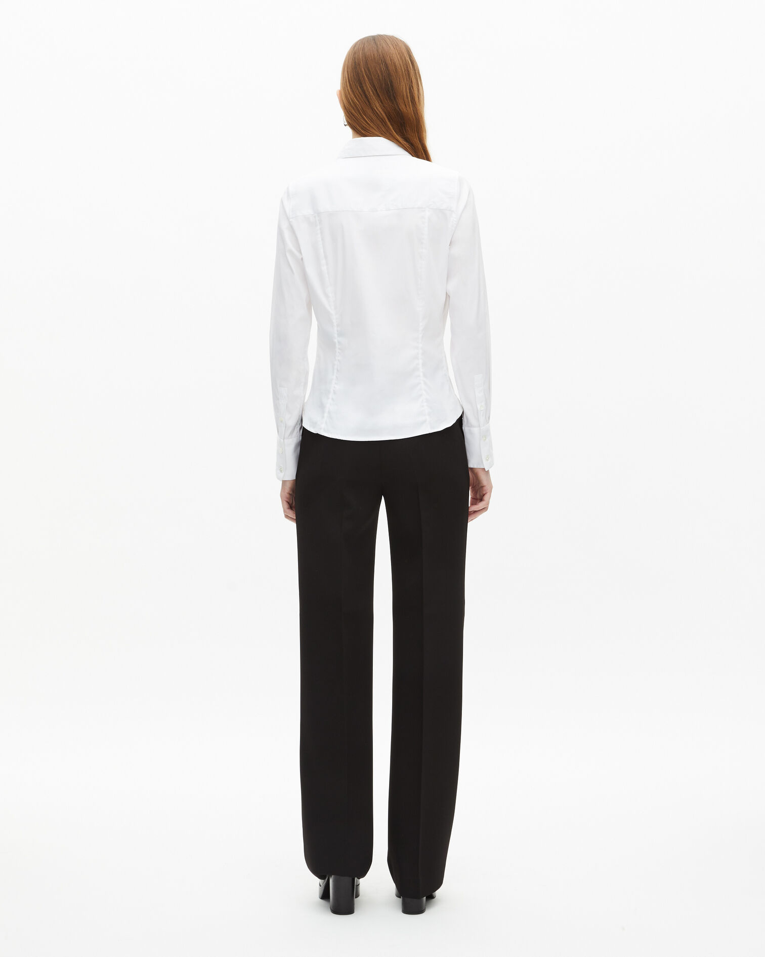 White poplin shirt, WHITE, hi-res image number null
