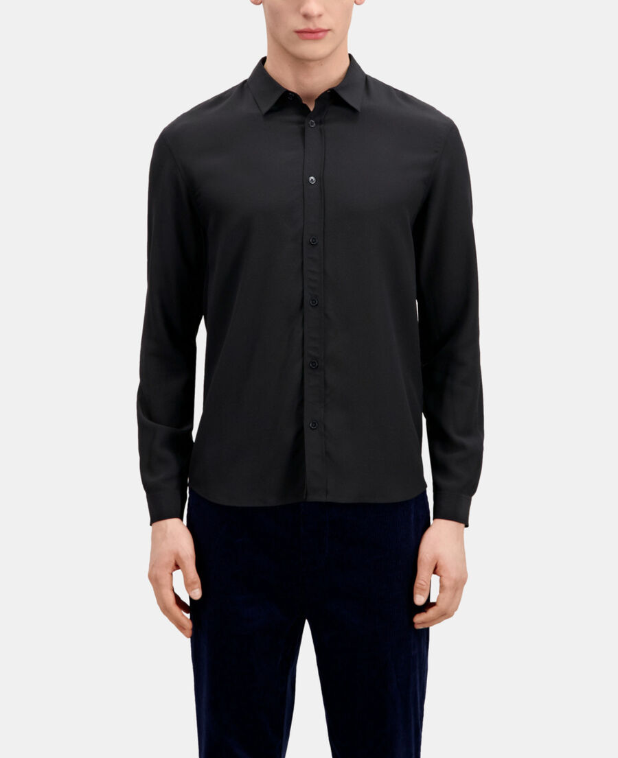 Black silk shirt | The Kooples - US