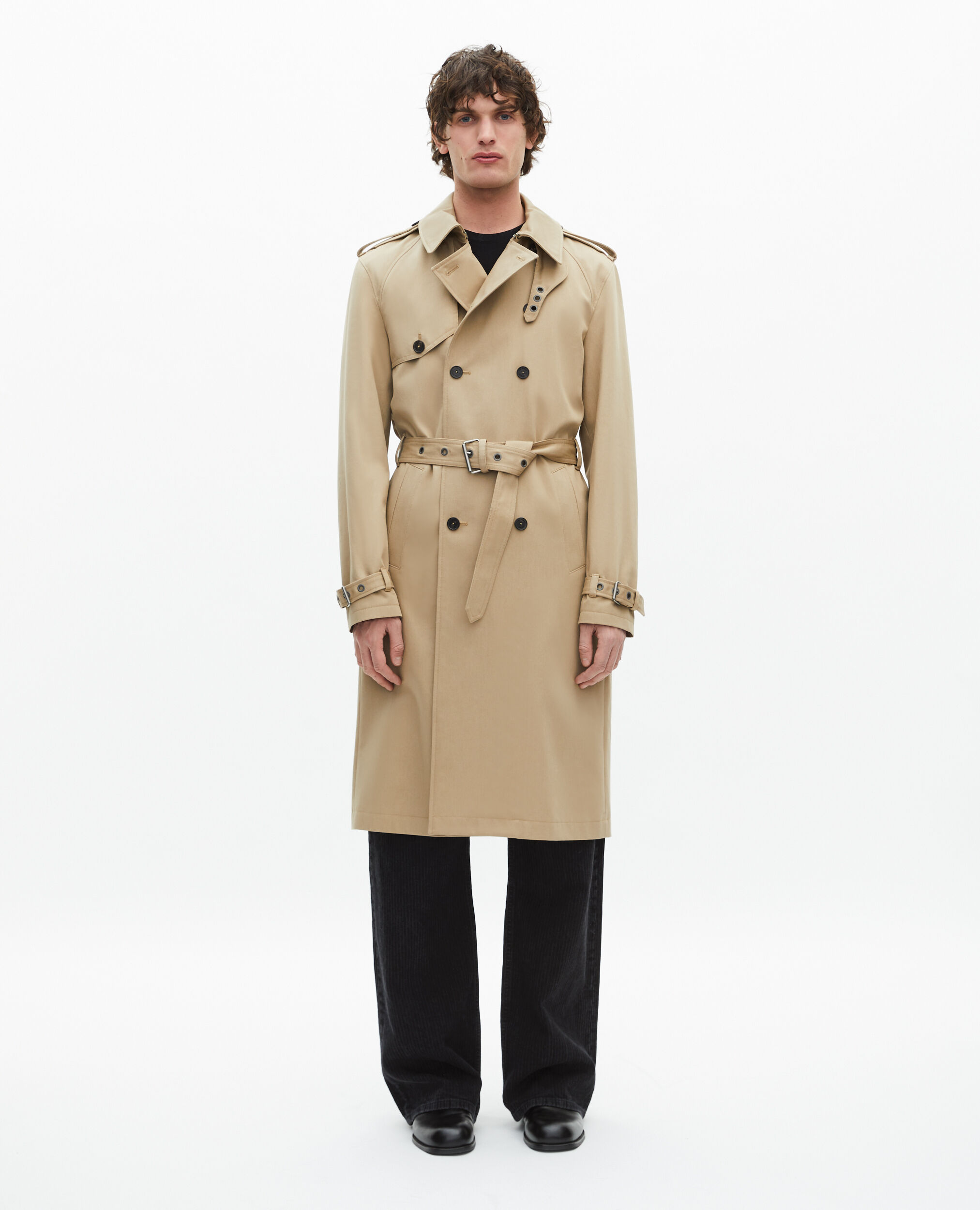 Gabardina larga beige, BEIGE, hi-res image number null