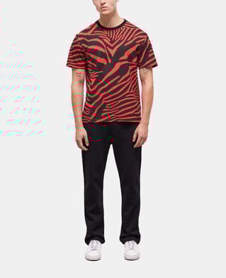 The Kooples H RED / BLACK men's red printed t-shirt