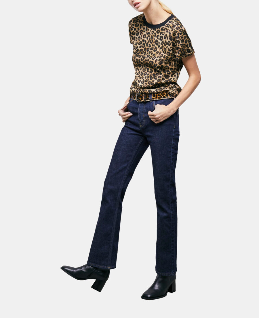 The Kooples FEMME BLUE BRUT jean flare bleu foncé