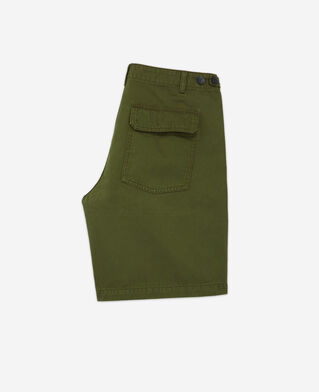 The Kooples H KAKI long khaki cotton shorts with four pockets