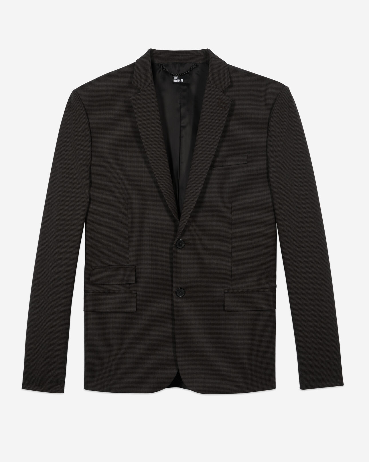 The Kooples MEN BROWN / BLACK brown houndstooth wool suit jacket