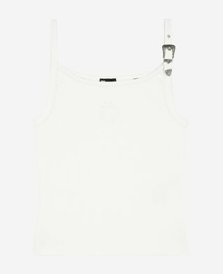 The Kooples MUJER ECRU camiseta acanalada blanco crudo