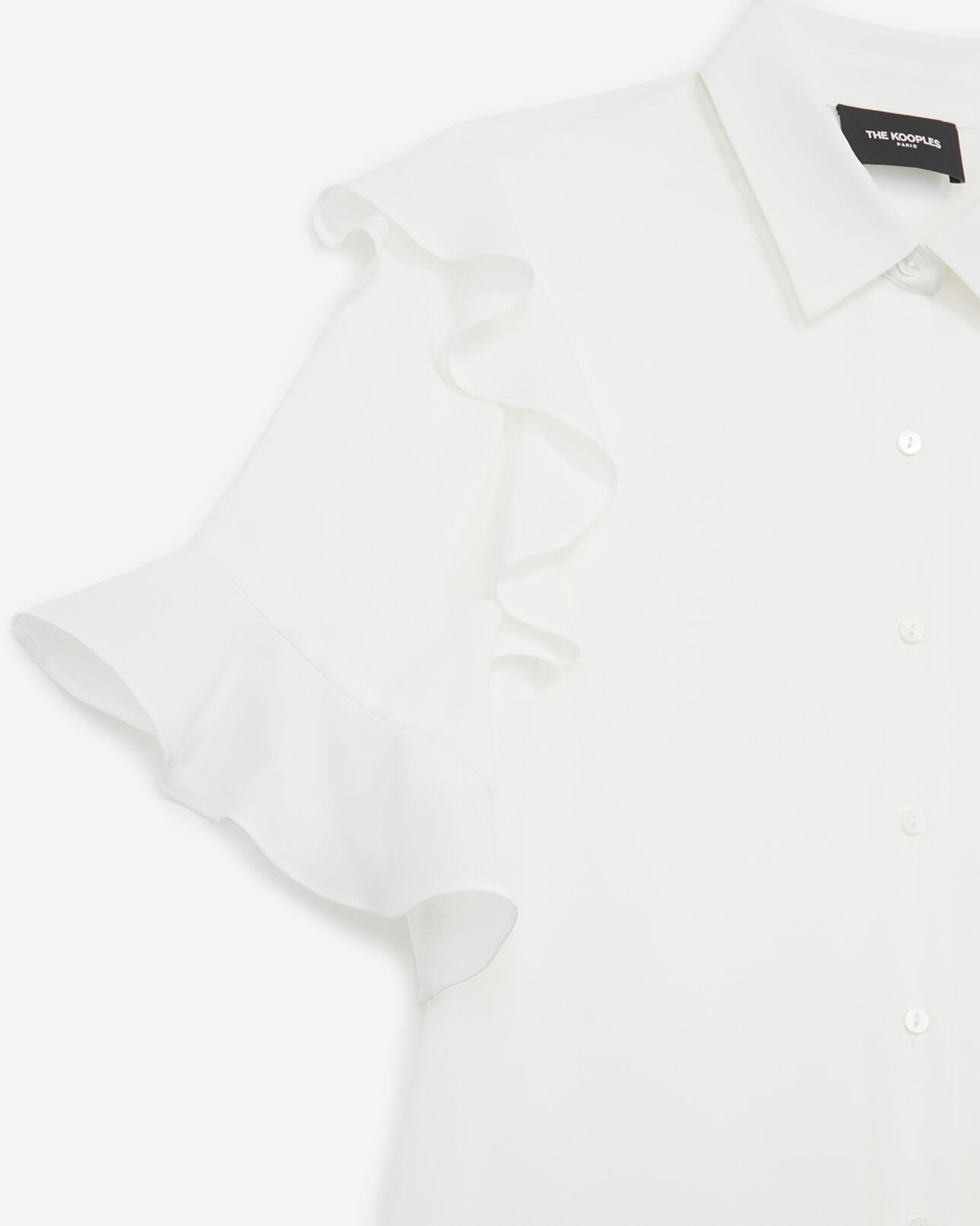 The Kooples WOMEN WHITE white dress shirt with frills