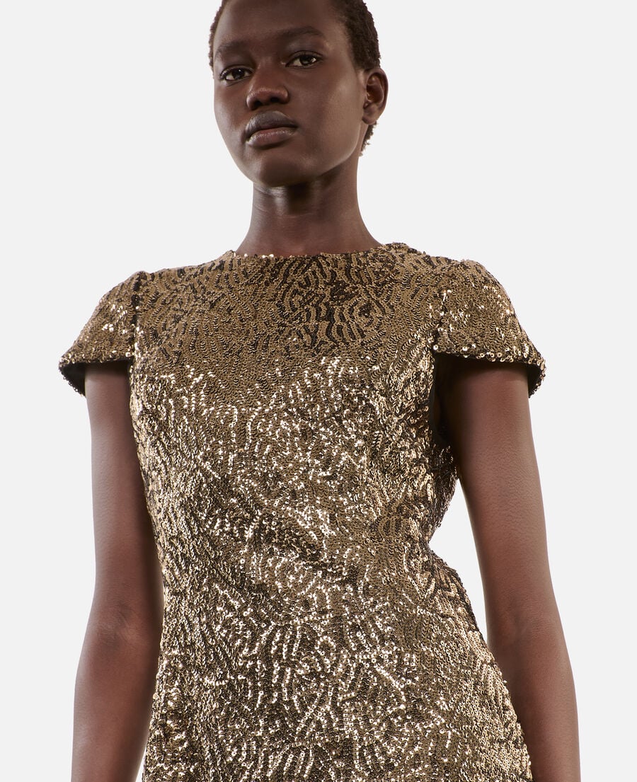 The Kooples F GOLD short dress with golden sequins