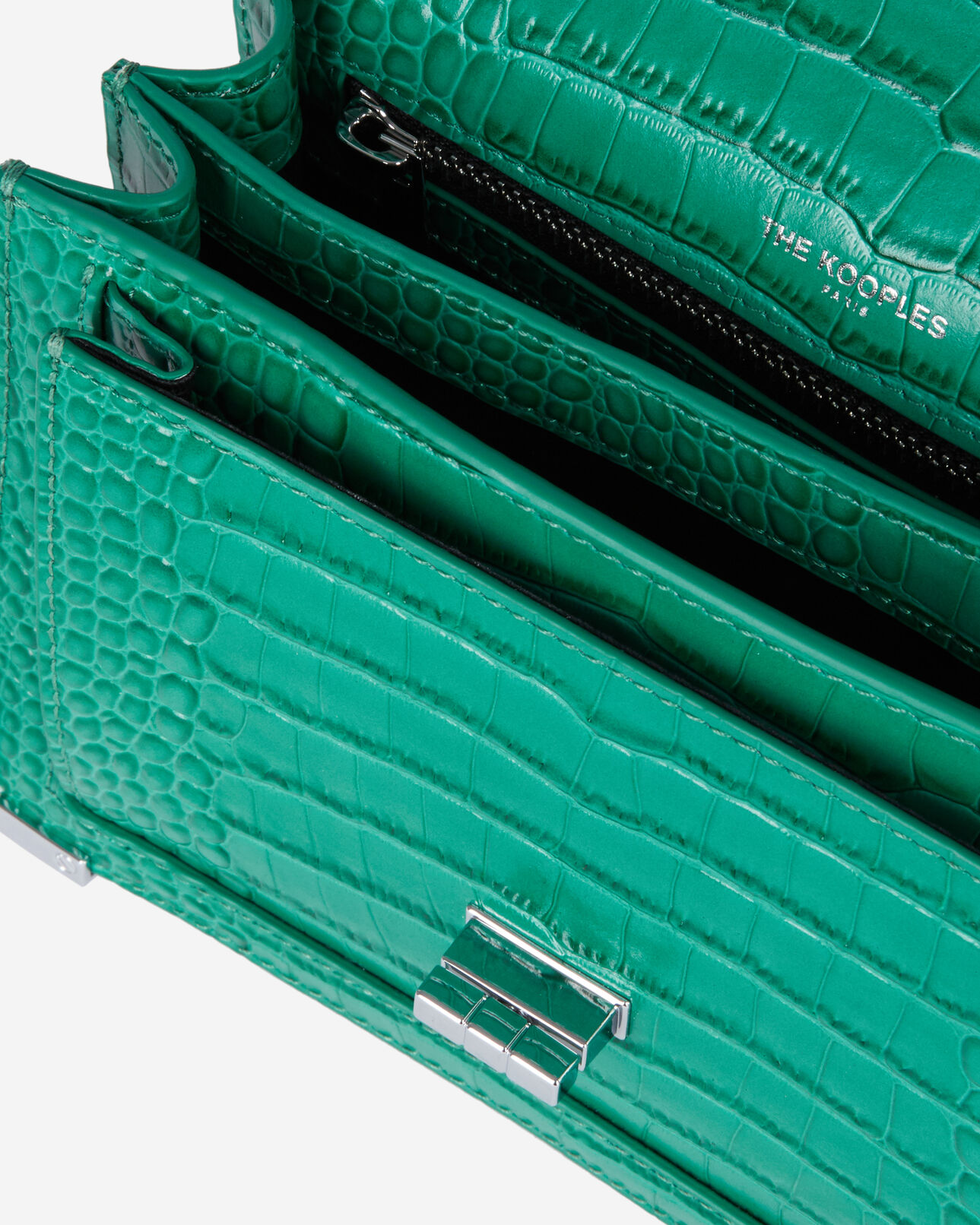 The Kooples FEMME GREEN sac emily small en cuir vert