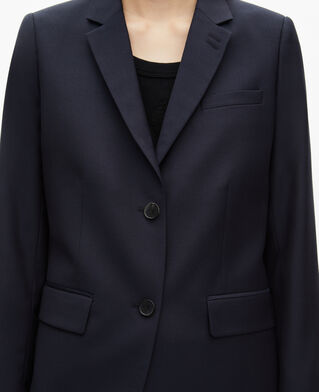 The Kooples DAMEN NAVY anzugjacke aus wolle, tailliert geschnitten, marineblau