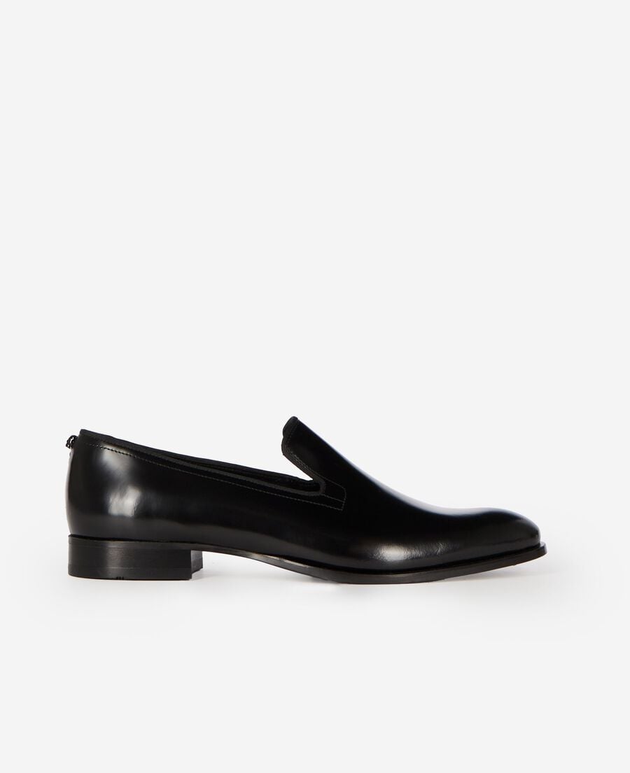 The Kooples H BLACK black shiny leather loafers