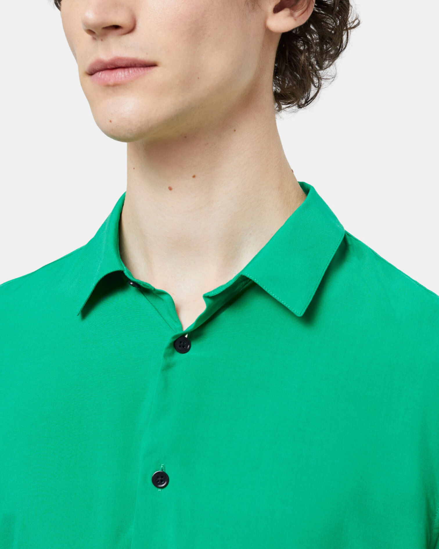 Camisa cuello clásico verde, GREEN, hi-res image number null