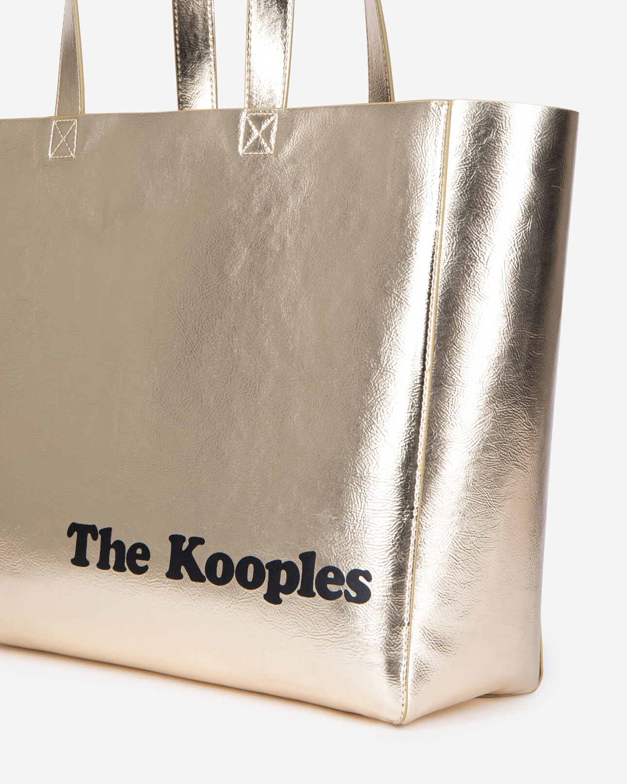 The Kooples WOMEN ANTIC GOLD gold leather-effect tote bag