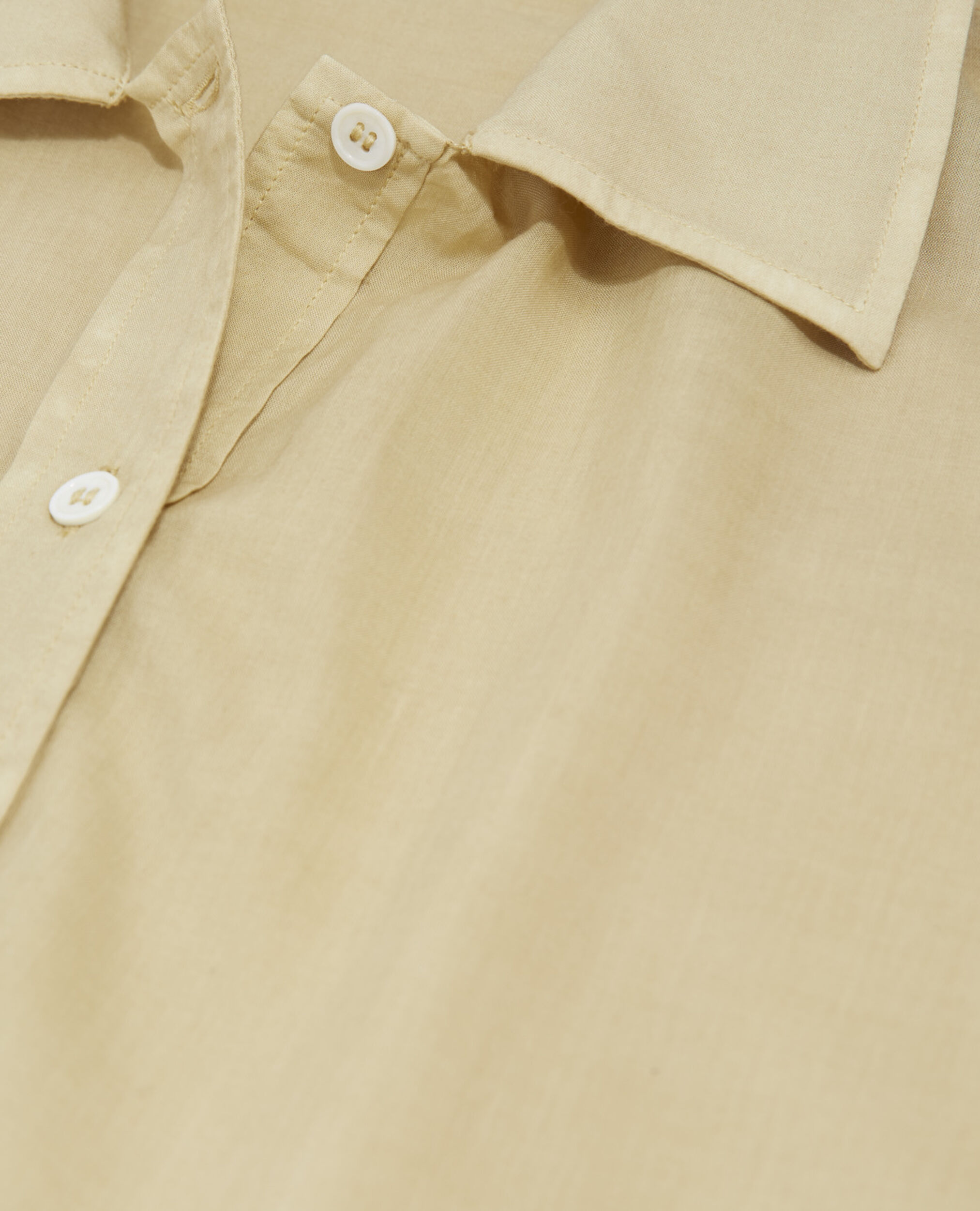 Khaki tie-dye cotton shirt, KAKI, hi-res image number null