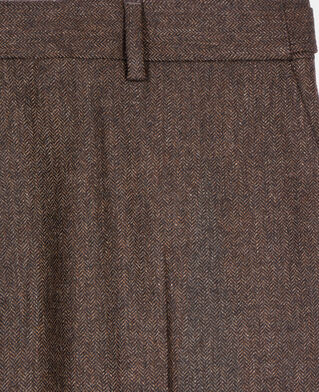 The Kooples MEN BROWN brown wool-blend suit trousers