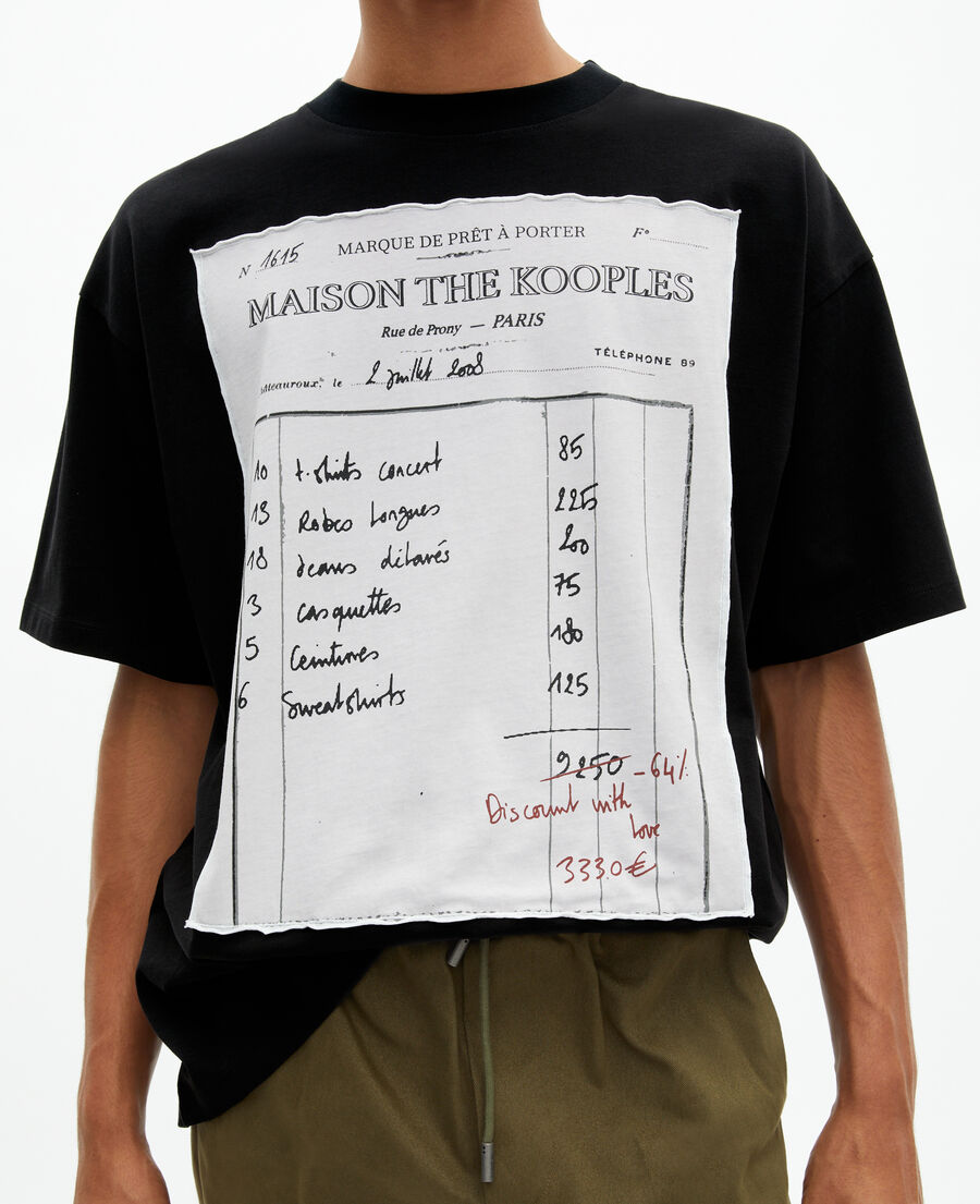 The Kooples MEN BLACK WASHED loose black t-shirt