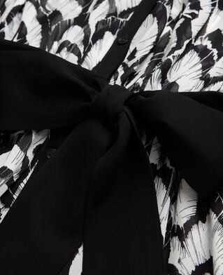 The Kooples F OFF WHITE / BLACK long printed dress