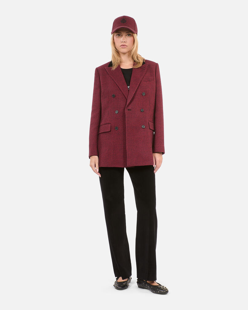 The Kooples DAMEN BLACK - RED blazer mit schwarz-rotem hahnentrittmuster