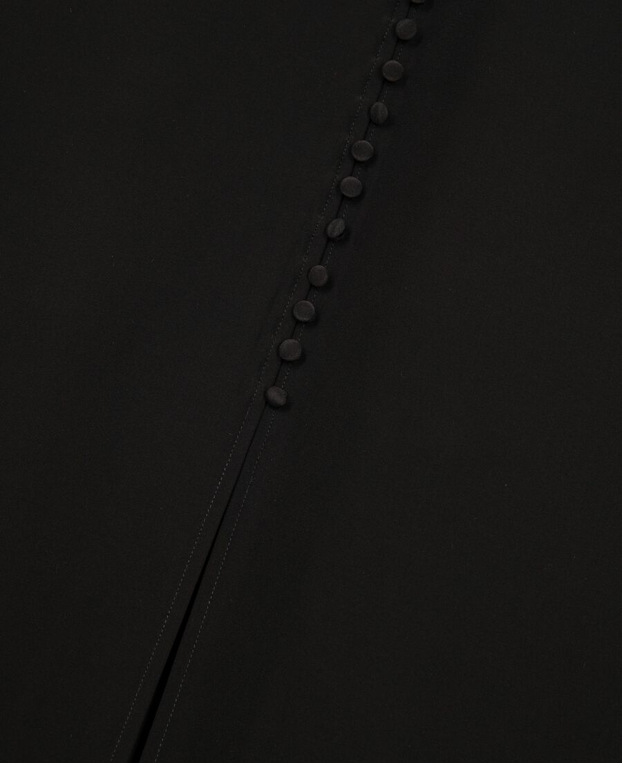 The Kooples DAMEN BLACK langer rock aus schwarzer seide