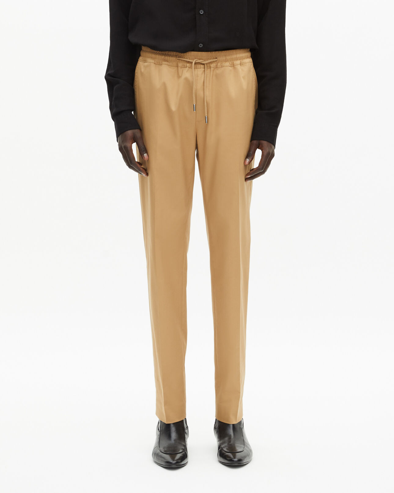 The Kooples HOMME BEIGE pantalon taille élastiquée beige