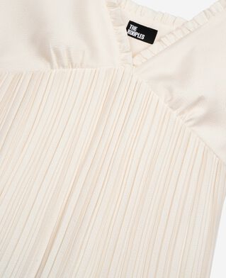 The Kooples MUJER ECRU camisola plisada color crudo