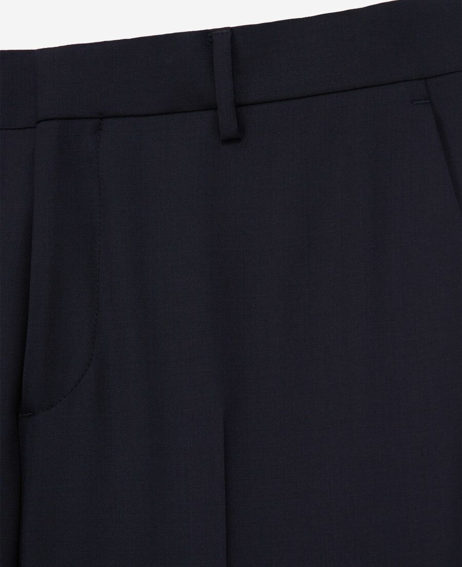 The Kooples HOMME DARK NAVY pantalon de costume en laine ajusté bleu