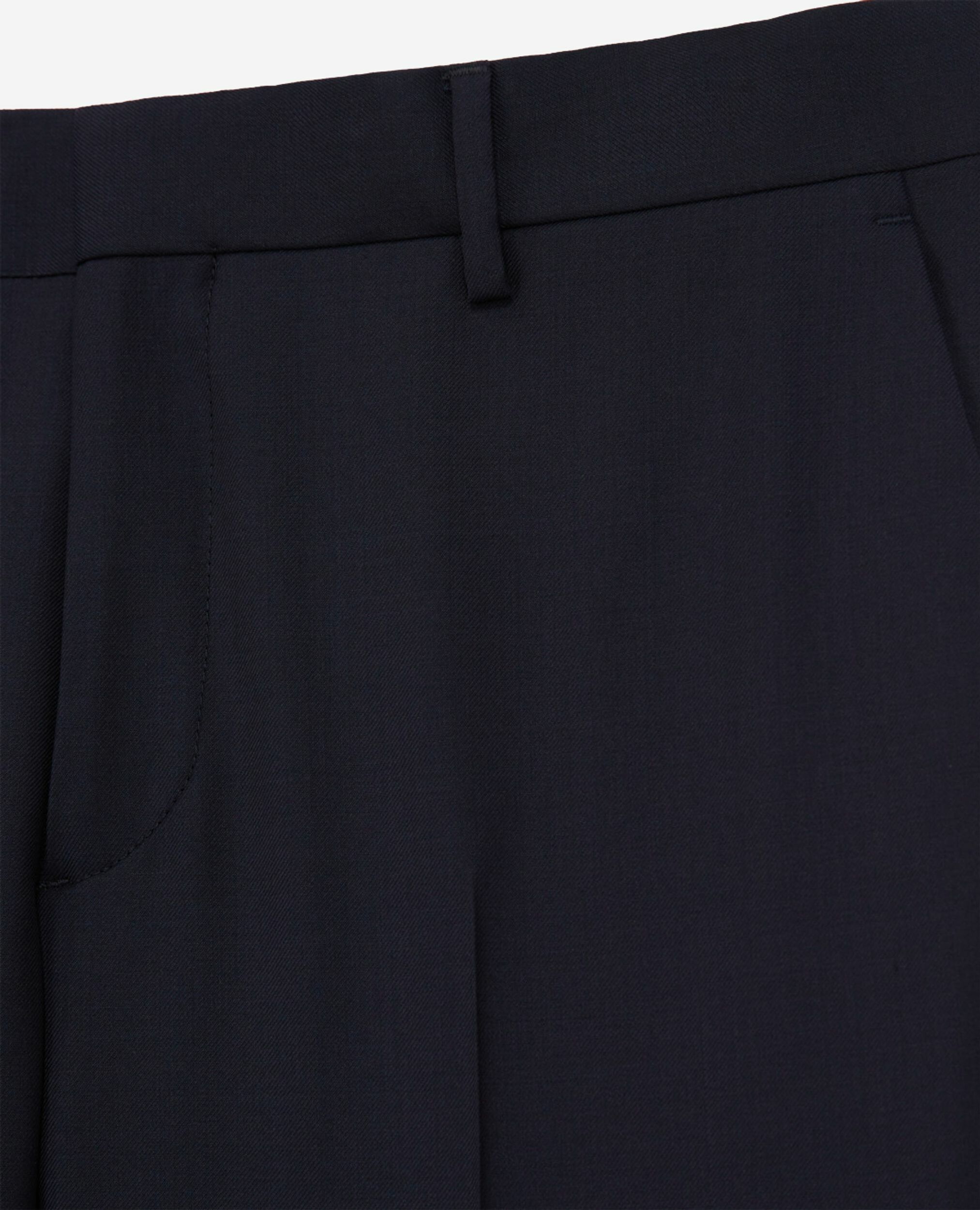 Blue slim-fit wool suit pants, DARK NAVY, hi-res image number null
