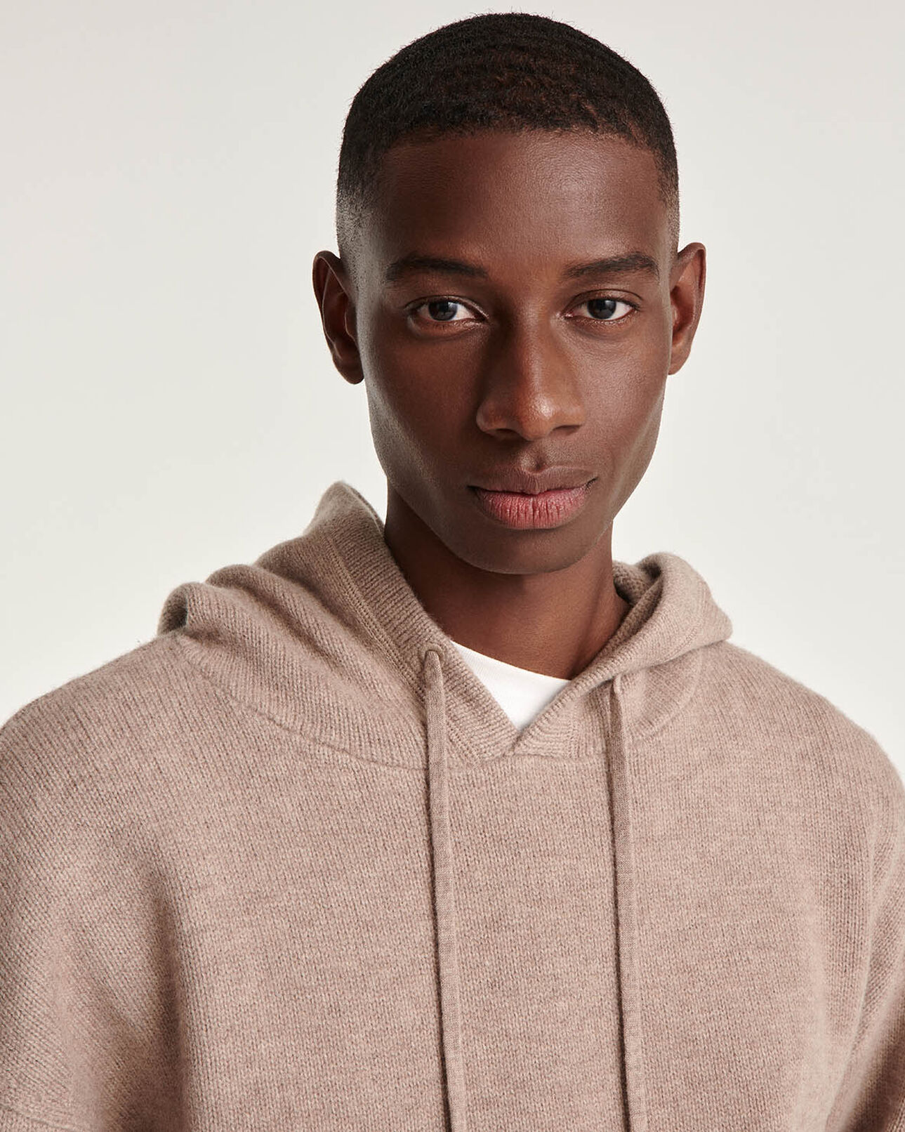 The Kooples HOMME BEIGE pull capuche laine beige ample