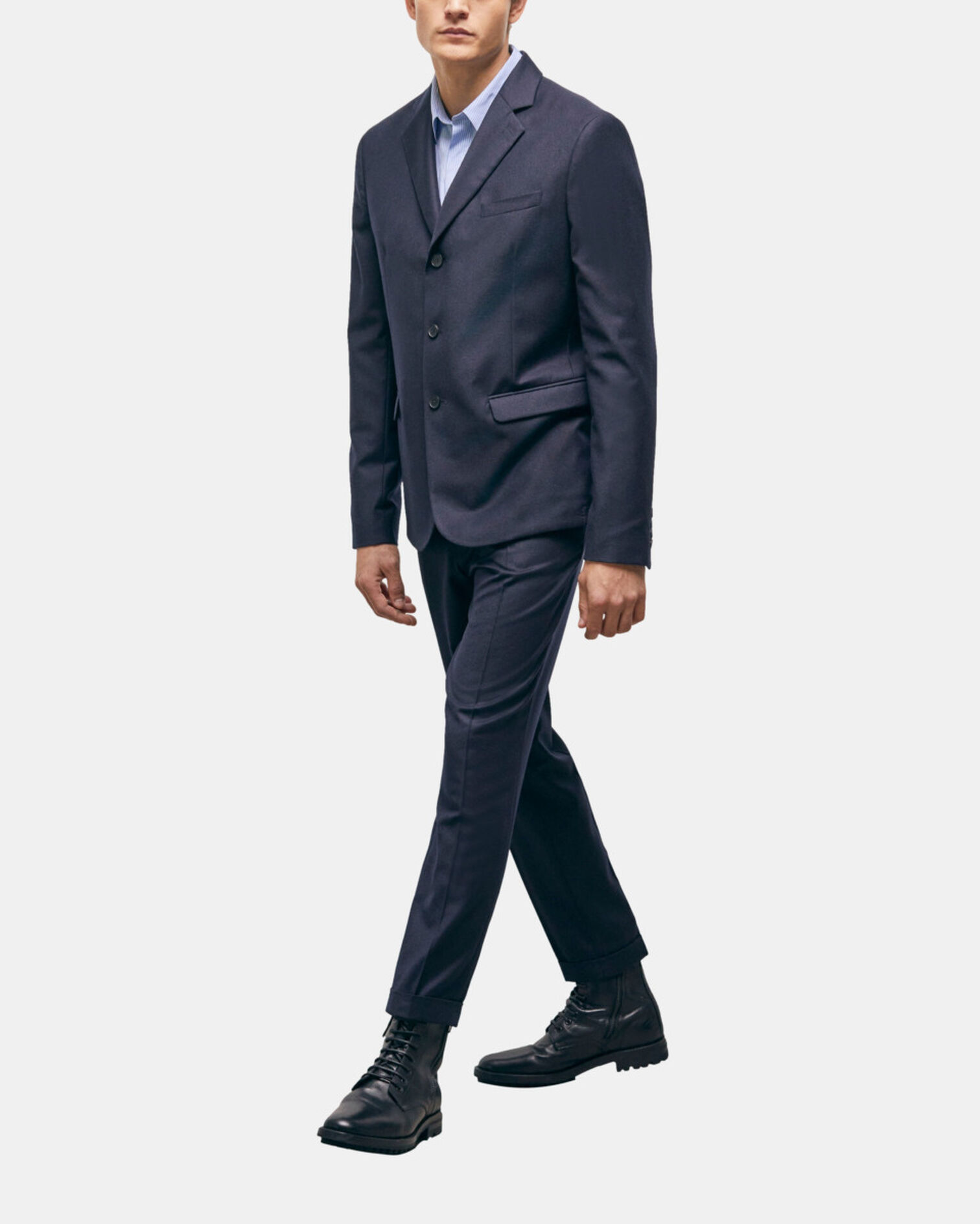 Navy blue wool suit jacket, NAVY, hi-res image number null