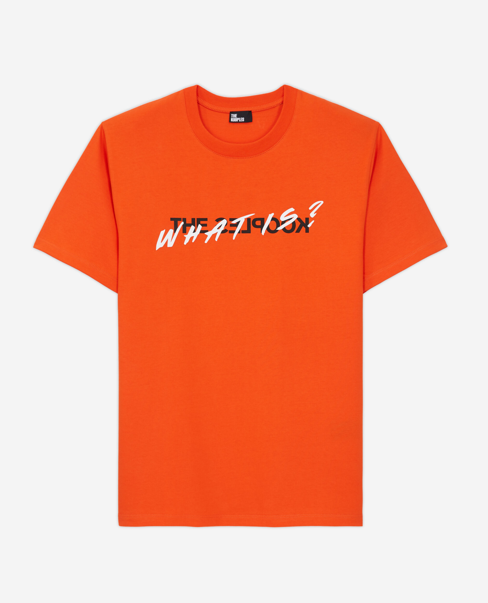 T shirt orange homme best sale