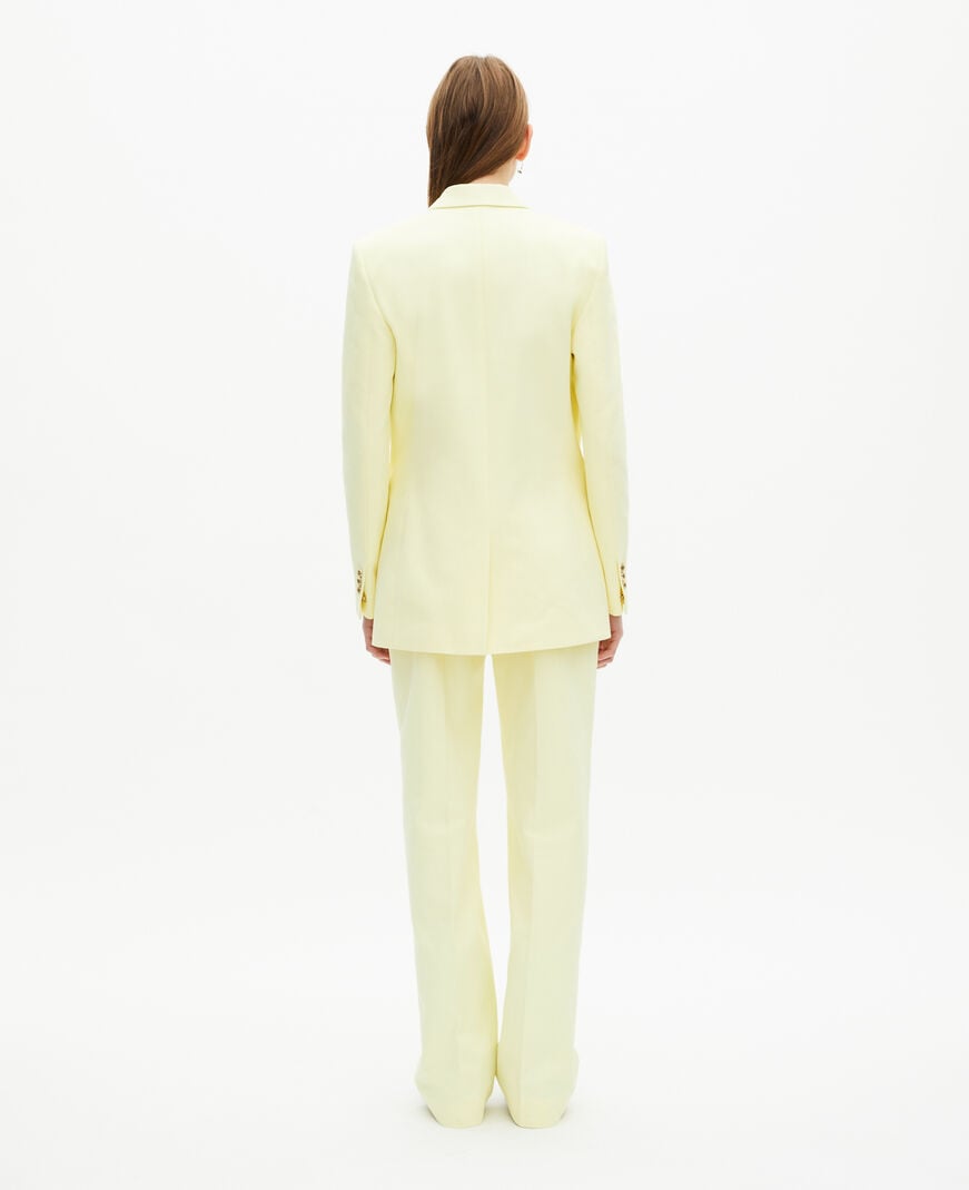 The Kooples WOMEN YELLOW yellow cotton suit jacket