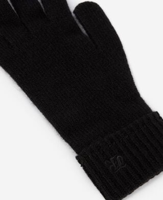 The Kooples M BLACK black cashmere gloves