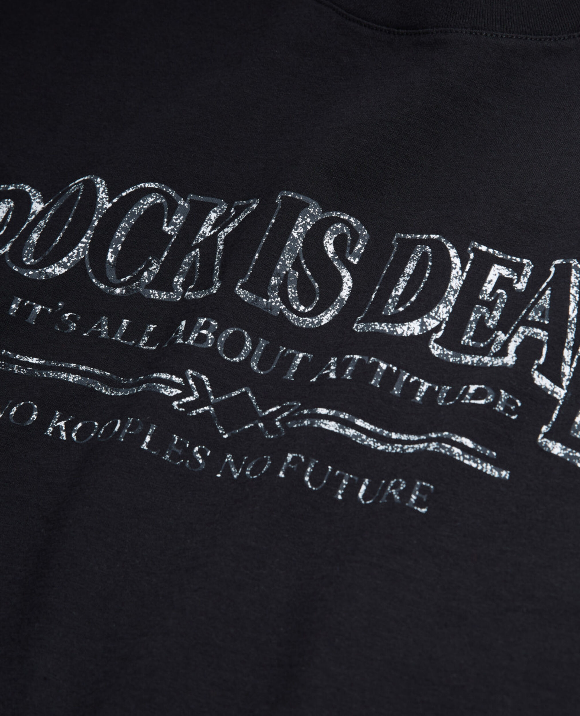Gray T-shirt, BLACK WASHED, hi-res image number null