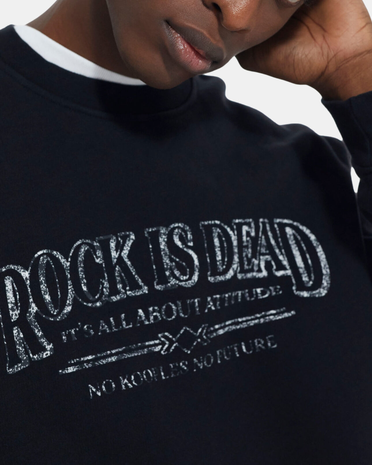 The Kooples MEN BLACK WASHED gray sweatshirt