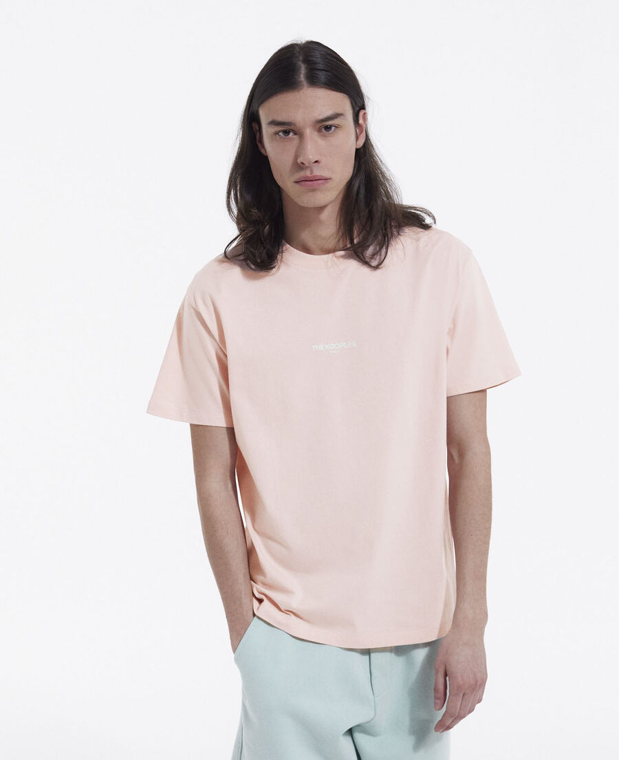 rosa t-shirt mit the kooples-kontrastlogo