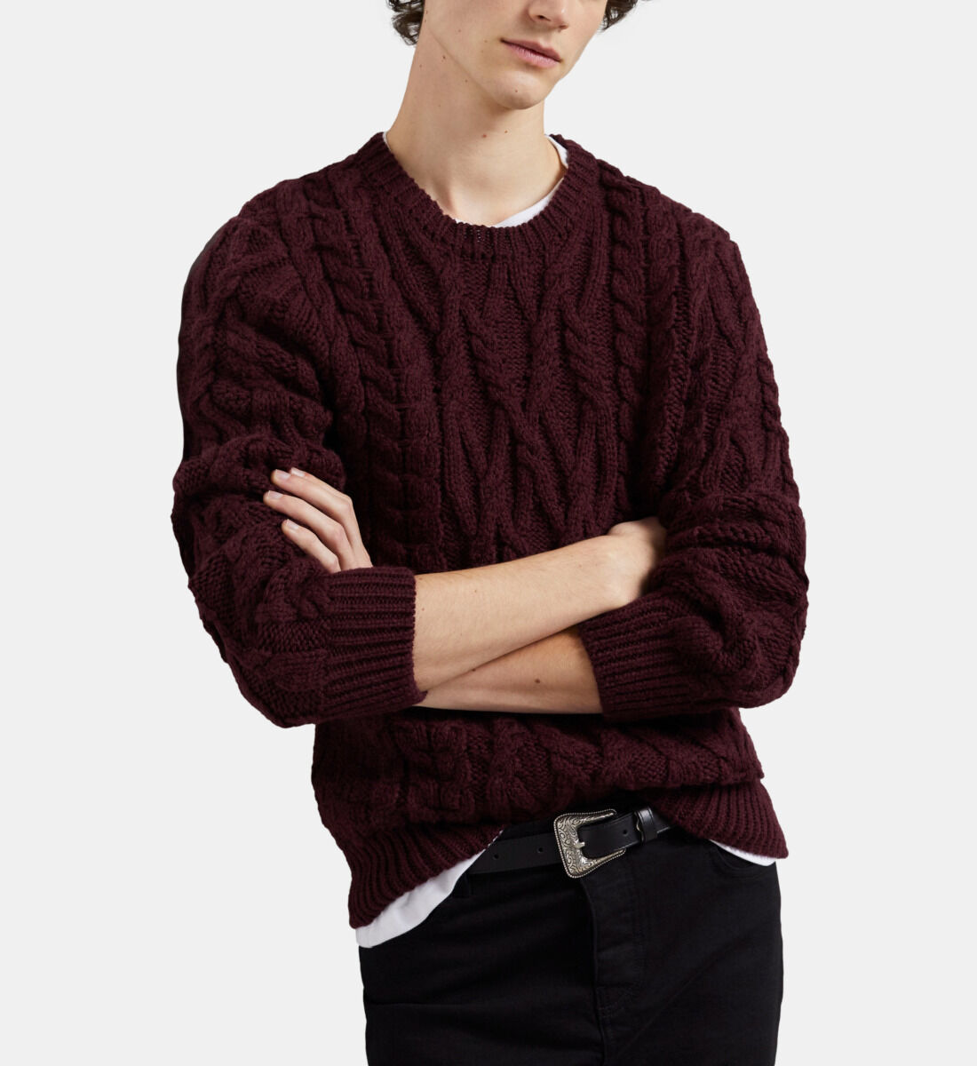 Pull en hotsell laine rouge