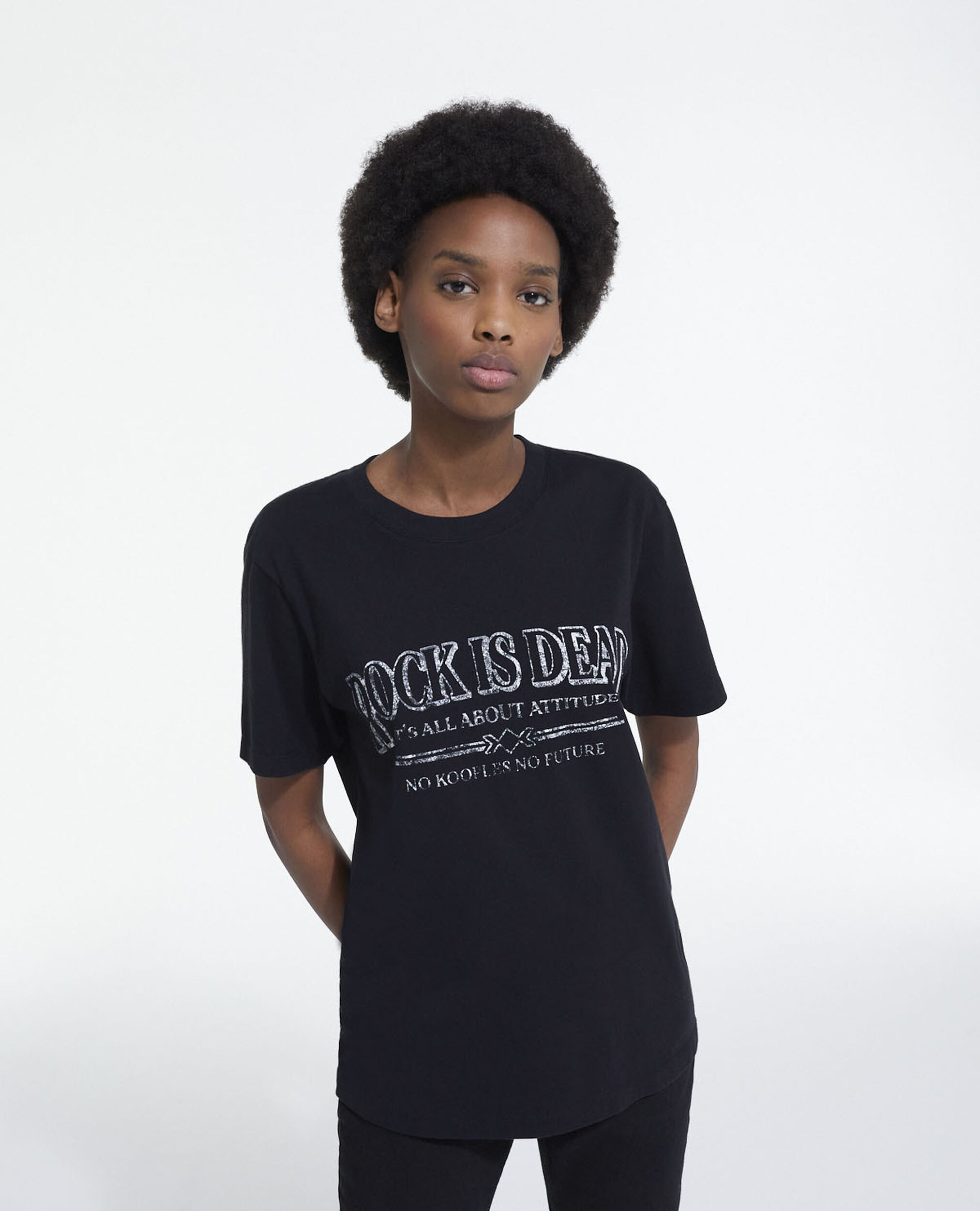T-shirt sérigraphié noir, BLACK WASHED, hi-res image number null