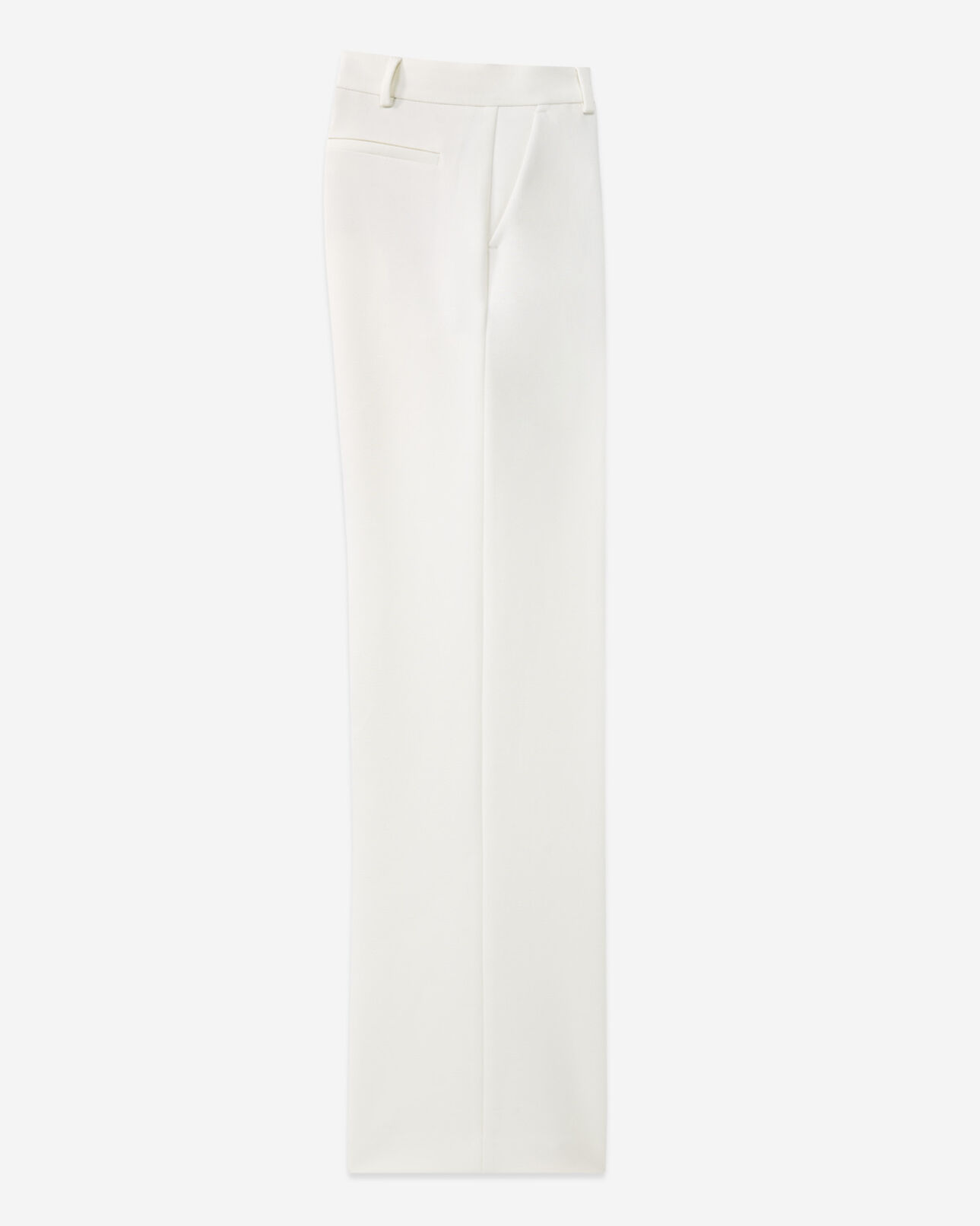 The Kooples WOMEN ECRU straight ecru pants in crepe fabric